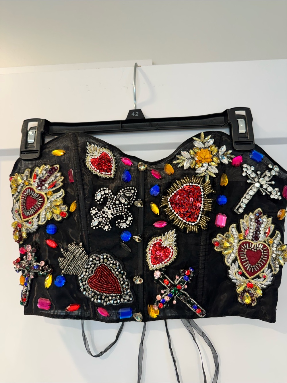 NWOT Sugar Thrillz Corset Crop Top - Picture 4 of 6